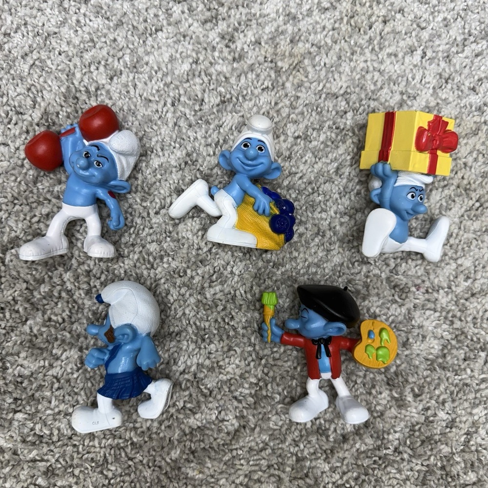 Smurf PVC Payo Figures lot x5 toy Smurf action figures - Picture 13 of 15